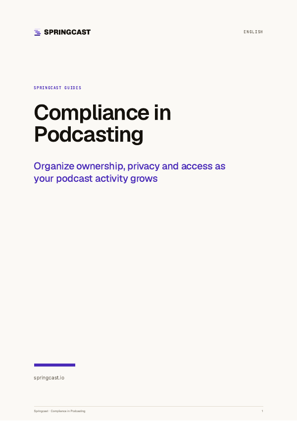 Cover of Compliance in Podcasting