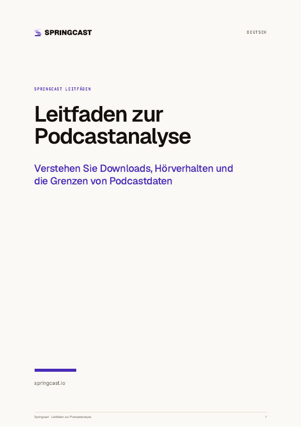 Titelseite von Leitfaden zur Podcastanalyse