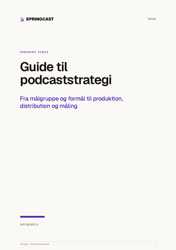 Forside til Guide til podcaststrategi