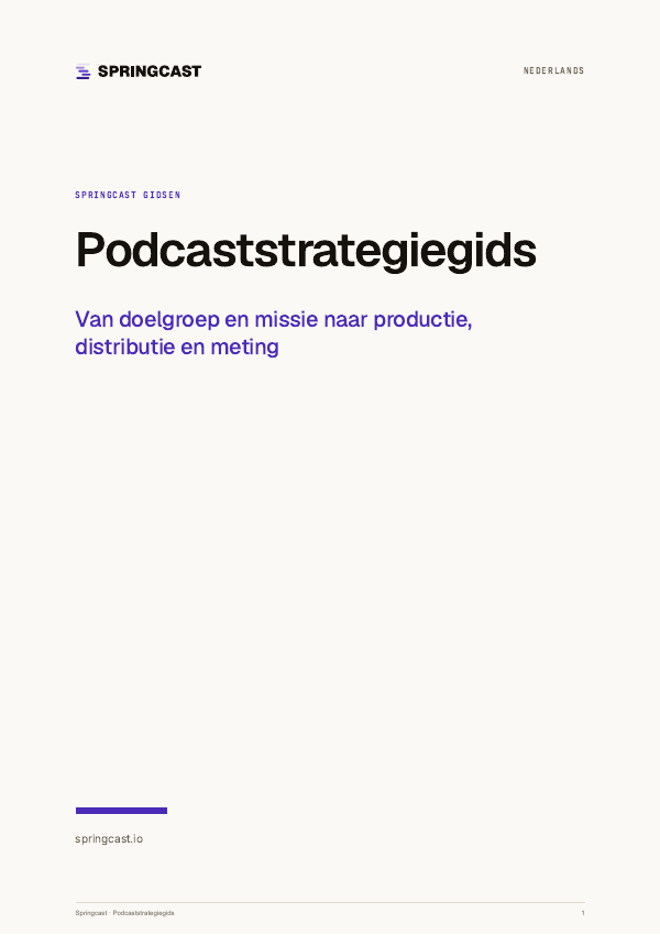 Omslag van Podcaststrategiegids